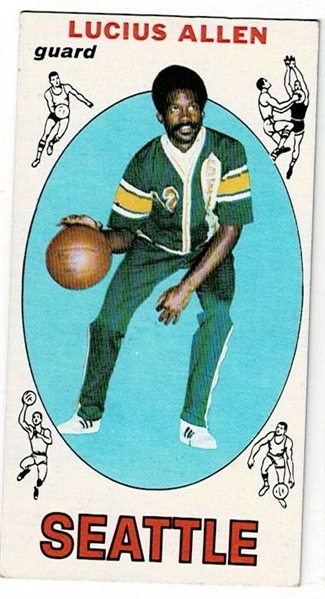1969 Topps Basketball #6 Lucius Allen - Seattle SuperSonics RC